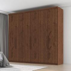 Guarda-roupa Casal 6 Portas 4 Gavetas Evidence Plus Jacarandá