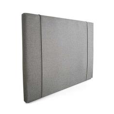 Cabeceira Herval Estofada Casal Plan, 138 cm, Linho Cinza