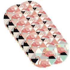 Sousplat Flamingo Formas - NSW, com base, 12 Peças