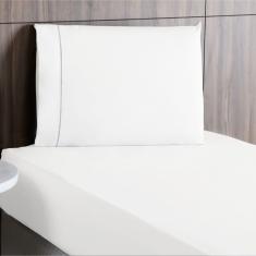 Jogo De Lençol Solteiro Percal 200 Fios 2 Peças - Branco