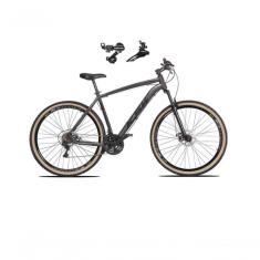 Bicicleta Aro 29 Ksw Xlt Alumínio 24v Câmbios Shimano Garfo Suspensão Pneu Faixa Bege Grafite 21