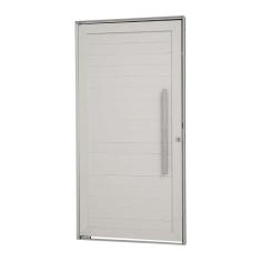 Porta Pivotante com Puxador e Lambris Alumínio 216 x 110 x 8 cm Direita Alumifort Sasazaki