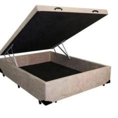 Cama Box Bau Casal Reforçada com 48cm de altura