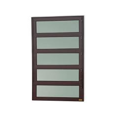 Janela de Alumínio Basculante 100x100cm Vidro Mini Boreal Elite Brimak Corten