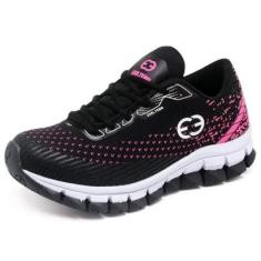 Tênis Infantil Menino Menina Impacto Preto com-Feminino