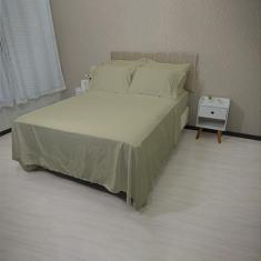 Jogo de Cama Lençol 400 Fios Casal P. Palito 4 Pçs Casa Dona, CASAL, B