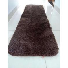 Tapete Passadeira Felpuda Peluda Beira de Cama Macia Shaggy 1,00 X 0,6