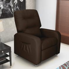 Poltrona do Papai Reclinável Azera Matrix Corino Marrom