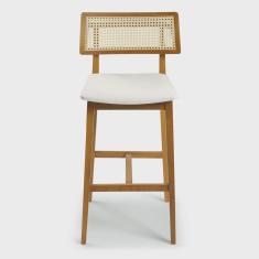 Banqueta Alta em Madeira Maciça Palermo Móveis Clement