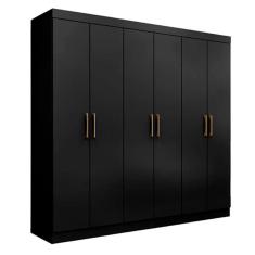 Guarda Roupa Maxel Casal Paris 6 Portas 2 Gavetas mdf Disa Móveis