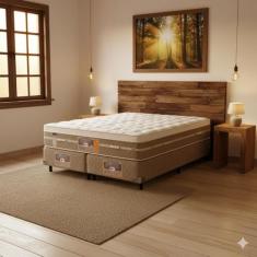 Cama Box King Castor Silver Star Air One Face Pocket 193x203x59 + Box 