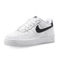 Nike Tênis infantil Air Force 1 (FV5948-103, branco/branco/malaquita), Branco/preto, 4.5 Big Kid