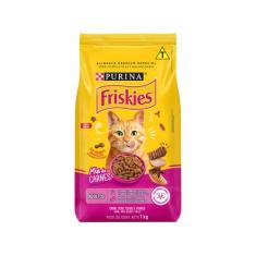 Ração Friskies Mix Frango Carne Fígado Gatos Adult 1Kg - Purina