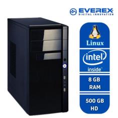 Pc Desktop Everex Intel Dual Core 8Gb 500Gb Hdmi Preto