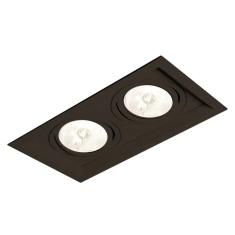 Spot Embutido Recuado II Duplo P/2 PAR20 Preto IN50332PT - NewLine