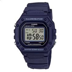 Relógio de Pulso Casio Masculino Digital Azul Standard W-218H-2AVDF