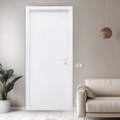 Porta Lisa Uv Batente Regulável 07 Cm a 13 Cm Fechadura Externa 62 X 210 Esquerdo Rodam