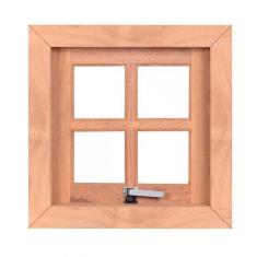 Kit com 2 Vitrôs Maxim Ar Quadriculado 60cmx60cmx12cm VE901 Esel Natural