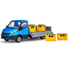 Caminhao Iveco Daily Carroceria DROP Side 1/30 Azul Usual 670