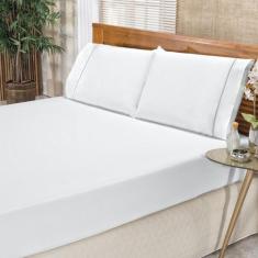 Jogo de Lençol Queen 200 fios 3 Peças Elegance - Branco - Bia Enxovais