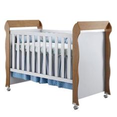 Berço Americano Mirelle Branco Acetinado Amadeirado - Carolina - CAROL