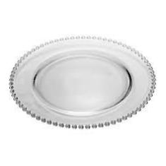 Sousplat em cristal de chumbo Pearl 32x3cm- Wolff