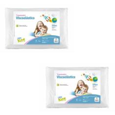 Kit com 2 Travesseiros Kids - Viscoelástico Nasa - Fibrasca