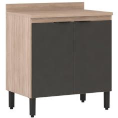 Balcao 2 Pt 80Cm 93221 Avena Grafito Demobile Avena Grafito