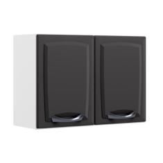 Armário de Cozinha Aéreo Itatiaia Aço 2 Portas New Premium Grafite/Branco