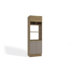 Paneleiro para Forno 70cm 3 Portas Kappesberg Nogueira/Cinza