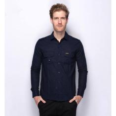 Camisa Social Masculina Teodoro Lisa Algodão E Linho Moderna