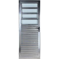 Porta basculante 2,10x80 lado ESQUERDO no alumínio brilhante