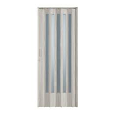 Porta Sanfonada PVC Plastporta 210x96cm Translucida BCF Pecan