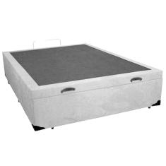 Cama Box Baú Casal Suede Sereneprime Cinza 138x188x44