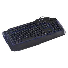 TECLADO USB GAMER VX GAMING HERCULES COM MULTIMÍDIA LED 3 CORES CABO USB 1.8 METROS ABNT2 PRETO - GT200 - VINIK