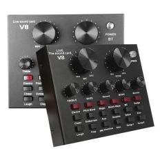 Mesa De Som V8 Placa De Som Microfone Streamer Live - Rhos
