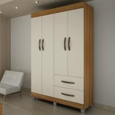 Guarda Roupa Solteiro 4 Portas 2 Gavetas Paris Chf M veis