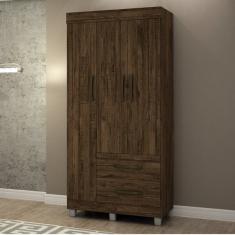 Guarda Roupa Solteiro 3 Portas 2 Gavetas Paris Chf Móveis