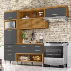 Cozinha Modulada 3 Peças Ripado Princesa Nesher 100% MDF - Nesher Móve