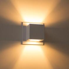 4x Arandela Box Cubo Pequena 2 Fachos Preta + Led G9 5w 3000k St1318 -