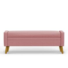 Recamier Bau Paris 1,20m Suede Rose - Inova Decor - Inova Decorações