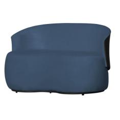 Namoradeira Beatriz Suede Azul Royal Composê material sintético Preto 