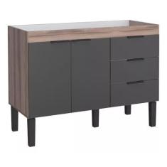 Gabinete Armário Cozinha 1.20 Mt Flamingo 2 Portas 3 Gavetas-  -Cozima