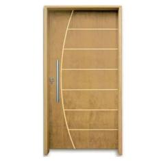 Porta De Madeira Frisada Belíssima Com Puxador 2,10x0,80 Lado Direito