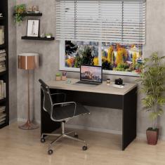 Mesa De Escritório Escrivaninha Tampo 120cm Carvalho - Netmobil