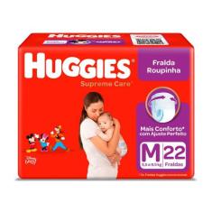 Fralda Roupinha Huggies Supreme Care Tamanho M Pacote Jumbo 22 Fraldas