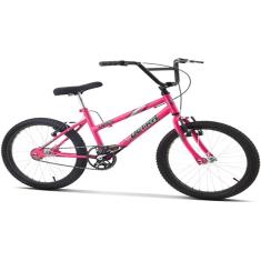 Bicicleta de Passeio Ultra Bikes Esporte Aro 20 Reforçada Freio V-Brake Infantil Juvenil Menina Rosa