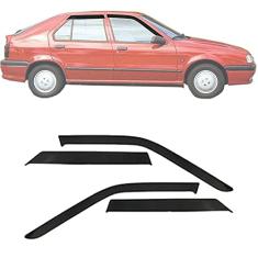 Calha de Chuva Esportiva Compatível Com Renault R19 1988 Até 1998 Fumê