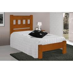 Cama Solteirão (Solteiro Extra) Madri de Madeira Maciça Angelim Pedra/Tauari