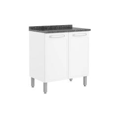 Gabinete De Cozinha Modulado Balcão Evidence 7120 2 Portas C/tampo Branco - Bertolini